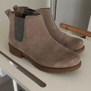 Sorel Taupe Suede Ankle Booties